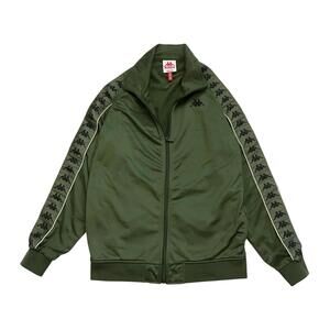 KAPPA TRACK JACKET MEDIUM M MENS SWEATER SIDE TAPE LOGO FUTBOL SOCCER VINTAGE